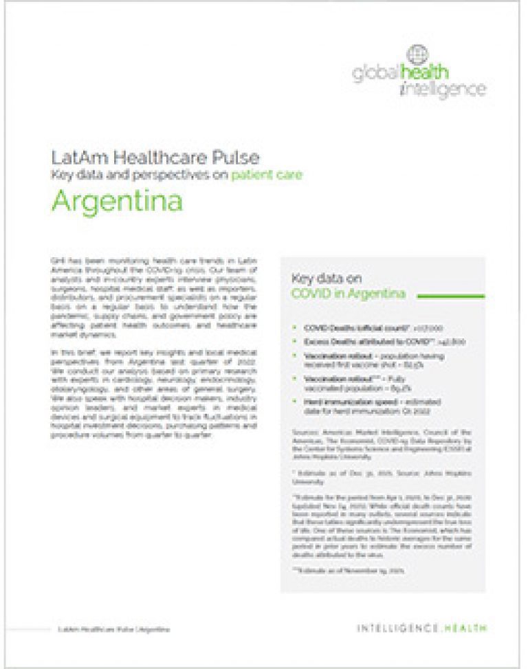 Healthcare Update for Argentina — January 2022 | Global Health Intelligence